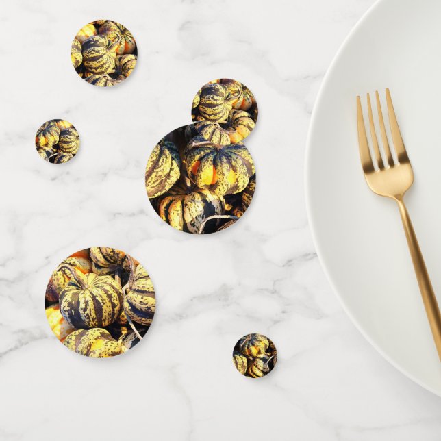 Close Up Stripey Pumpkins  Confetti (Group)