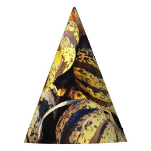 Close Up Stripey Pumpkins Party Hat