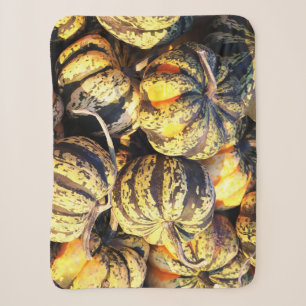 Close Up Stripey Pumpkins Sherpa Blanket