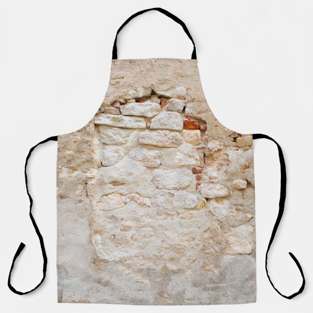 Close up texture of old stone wallabstract, antiqu apron (Front)