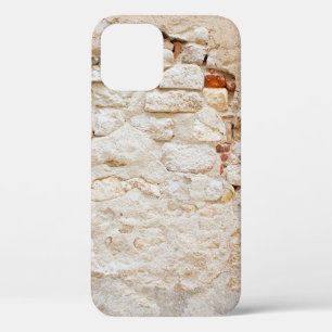 Close up texture of old stone wallabstract, antiqu iPhone 12 case