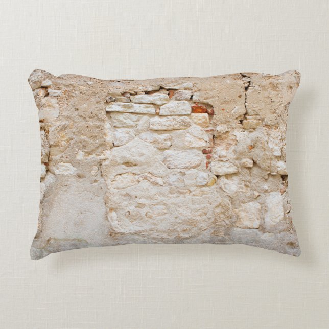 Close up texture of old stone wallabstract, antiqu decorative cushion (Front)