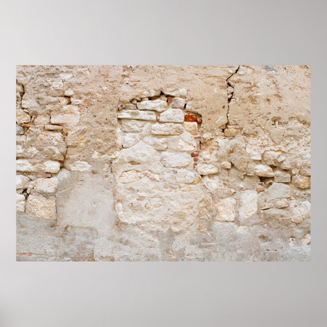 Close up texture of old stone wallabstract, antiqu poster (Front)