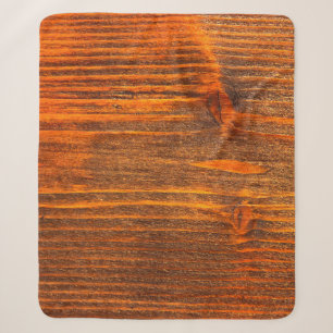 Close-up texture of old wooden floor, part of the sherpa blanket