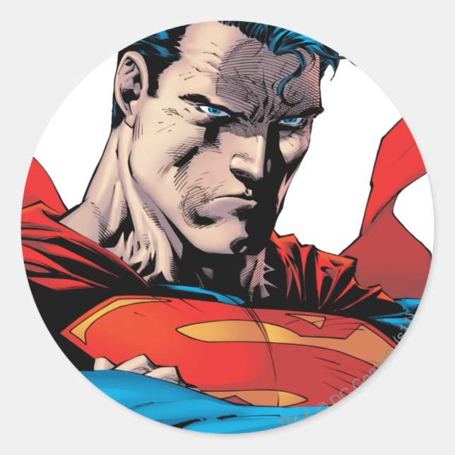 Close up to face classic round sticker (Front)