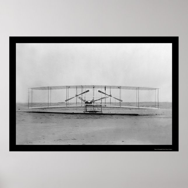 Close-Up Vew of a Wright Brother's Aeroplane 1911 Poster (Front)