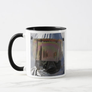 Close-up view of a firefighter mug