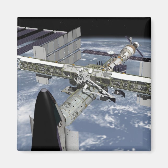 Close up view of the Shuttle docked Magnet (Front)