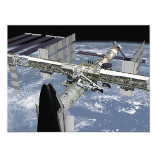 Close up view of the Shuttle docked Photo Print