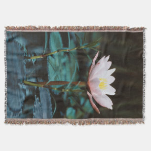 Close-Up view of Water Lily at Inle Lake Throw Blanket