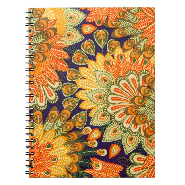 Close-up vintage cloth pattern background. notebook (Front)