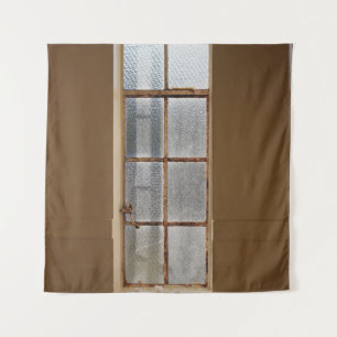 CLOSED CLEAR GLASS 8-PANEL WINDOW TAPESTRY