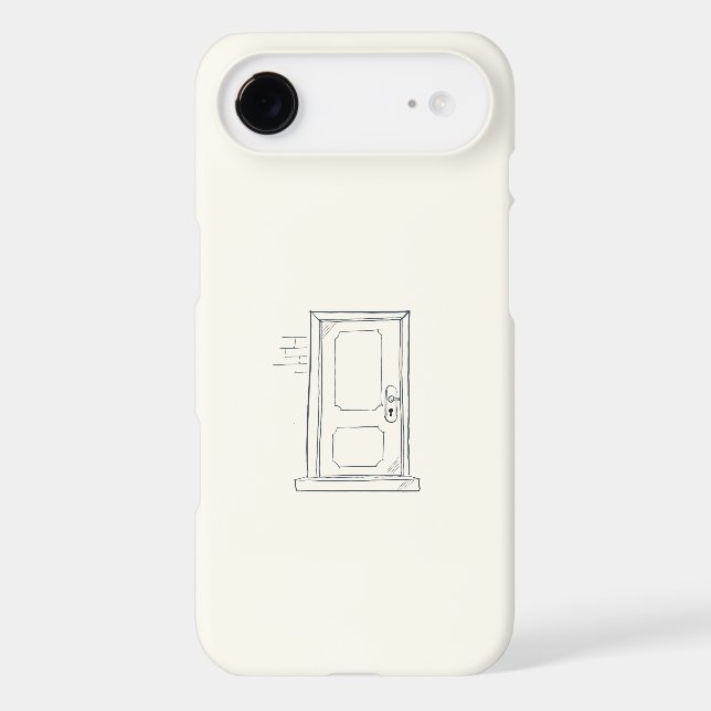 Closed Door/ Minimal Line Art/ Phone Case  (Back)