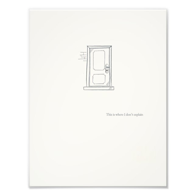 Closed Door/ Minimalist Line Art/ Wall Print (Front)