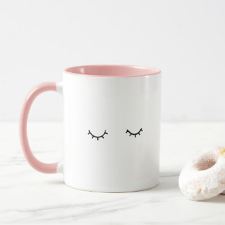 Closed eyes, just eyelashes mug
