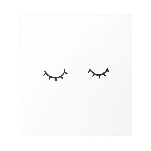 Closed eyes, just eyelashes notepad (Front)