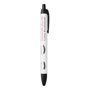 Closed eyes long lashes lash extension black ink pen
