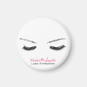 Closed eyes long lashes lash extension magnet