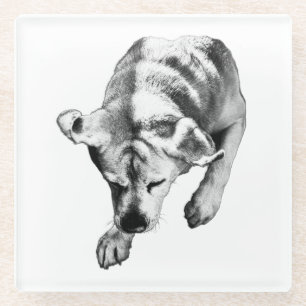 Closed Eyes, Open Heart Glass Coaster
