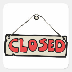 Closed Sign Stickers
