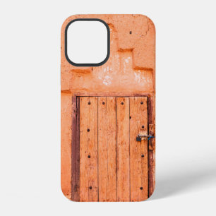 Closed wooden window in traditional moroccan house iPhone 12 case