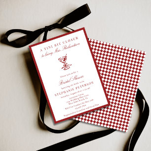 Closer to Mrs Old Money Martini Bridal Shower Invitation