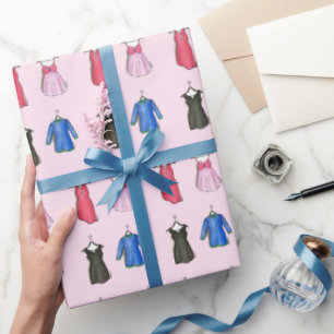 Closet Wardrobe Cocktail Dresses Fashionista Style Wrapping Paper