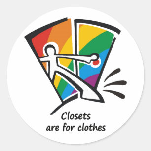 Closets are for Clothes Classic Round Sticker