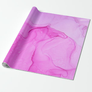 Closeup alcohol ink abstract painting. Soft colour Wrapping Paper