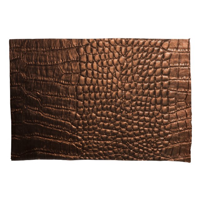 Closeup: crocodile leather texture. pillowcase (Front)