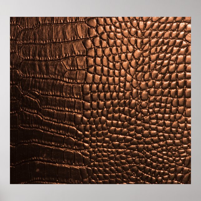 Closeup: crocodile leather texture. poster (Front)