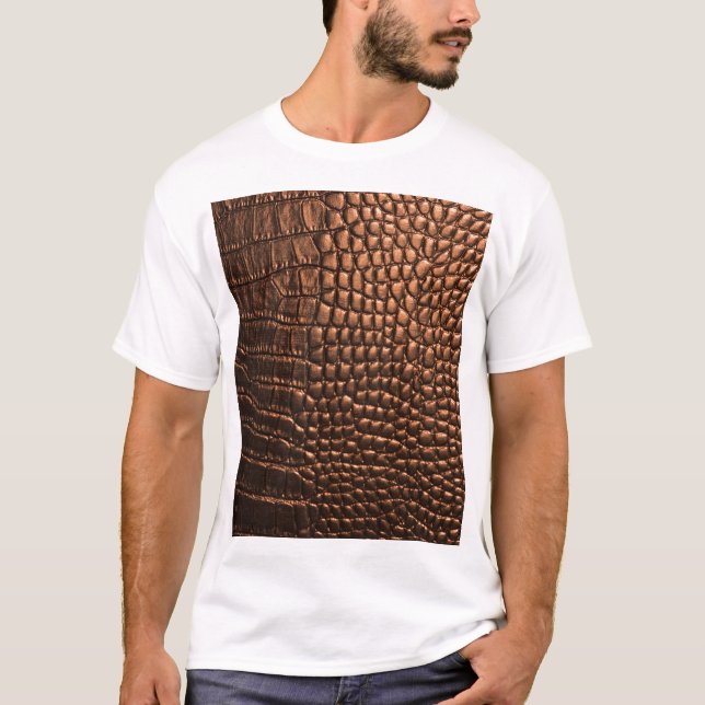 Closeup: crocodile leather texture. T-Shirt (Front)