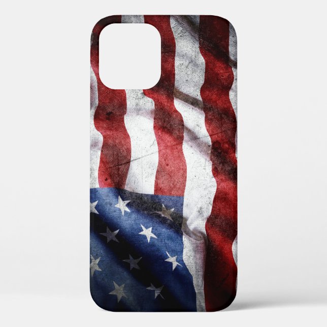 Closeup grunge American flag. Case-Mate iPhone Case (Back)