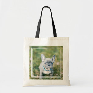 Closeup of a French Bulldog Tote Bag