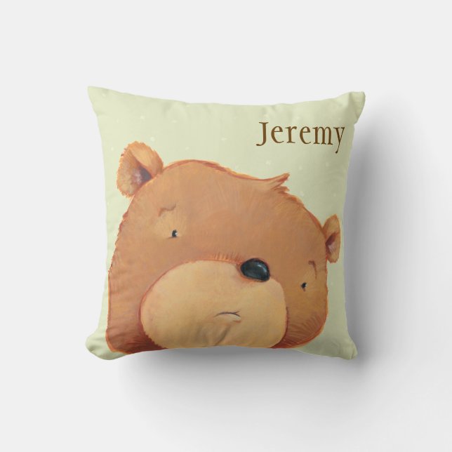 CloseUp of Big Brown Bear Cushion (Front)