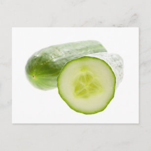 Closeup of cucumber postcard