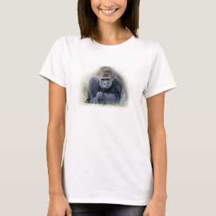 Closeup of gorilla lying on grass T-Shirt
