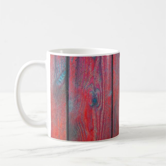 Closeup of old wood planks texture backgroundabstr coffee mug (Left)