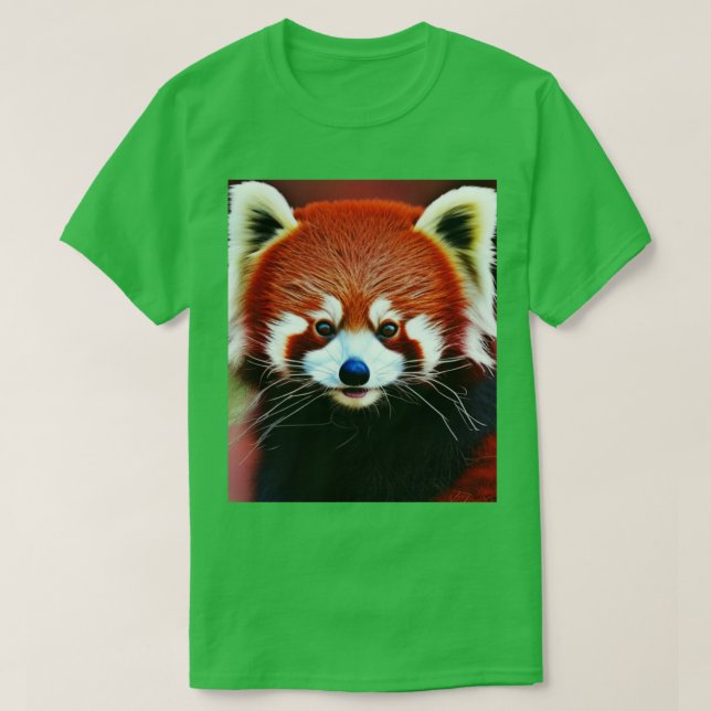 Closeup of Red Panda Red Pandas T-Shirt (Design Front)