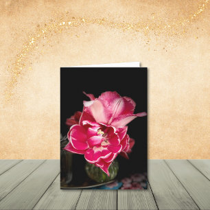 Closeup of Tulips, Pink and White, Note Cards