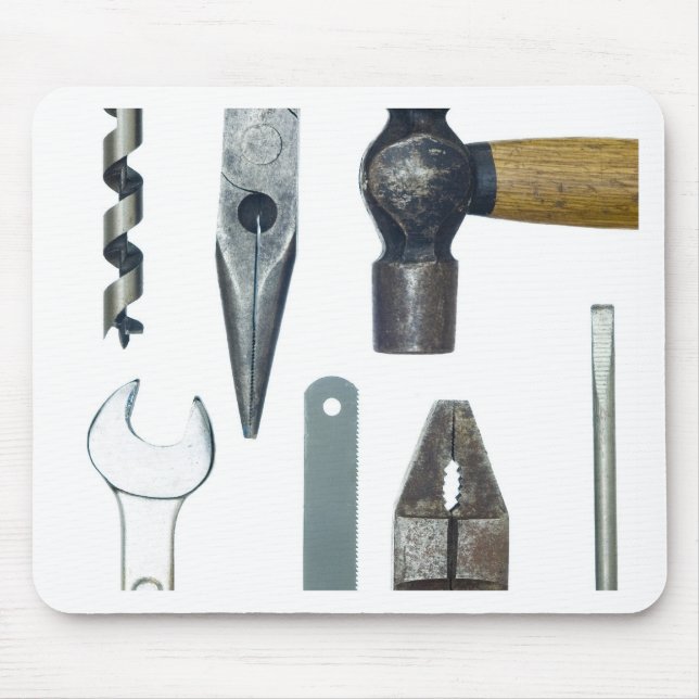 Closeup of work tools mouse pad (Front)