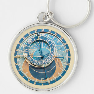Closeup on Prague Astronomical Clock, Czech R. Key Ring