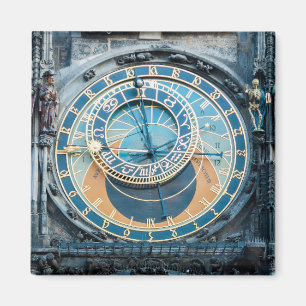 Closeup on Prague Astronomical Clock Magnet