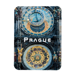 Closeup on Prague Astronomical Clock Magnet