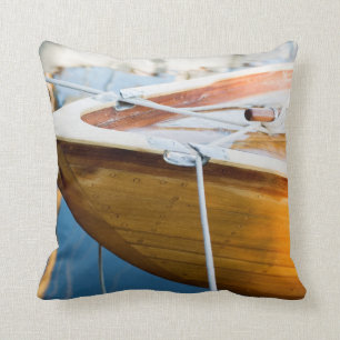 Closeup On Tied Up Boat Cushion