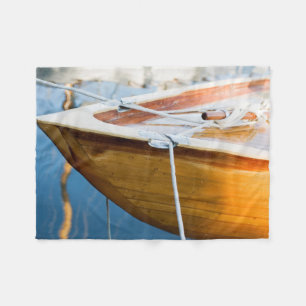 Closeup On Tied Up Boat Fleece Blanket