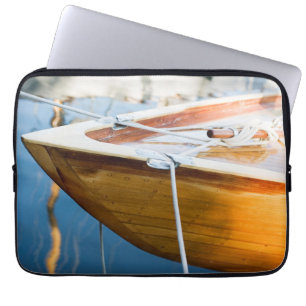 Closeup On Tied Up Boat Laptop Sleeve