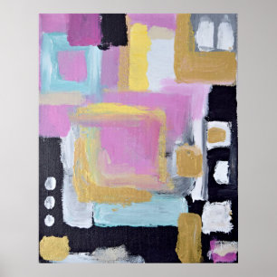 Closeup photo multicolored painting poster