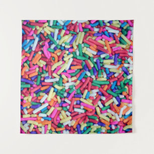 Closeup photo of assorted-colour decor tapestry