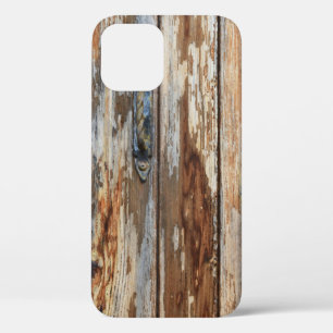 Closeup photo of brown wooden board iPhone 12 case